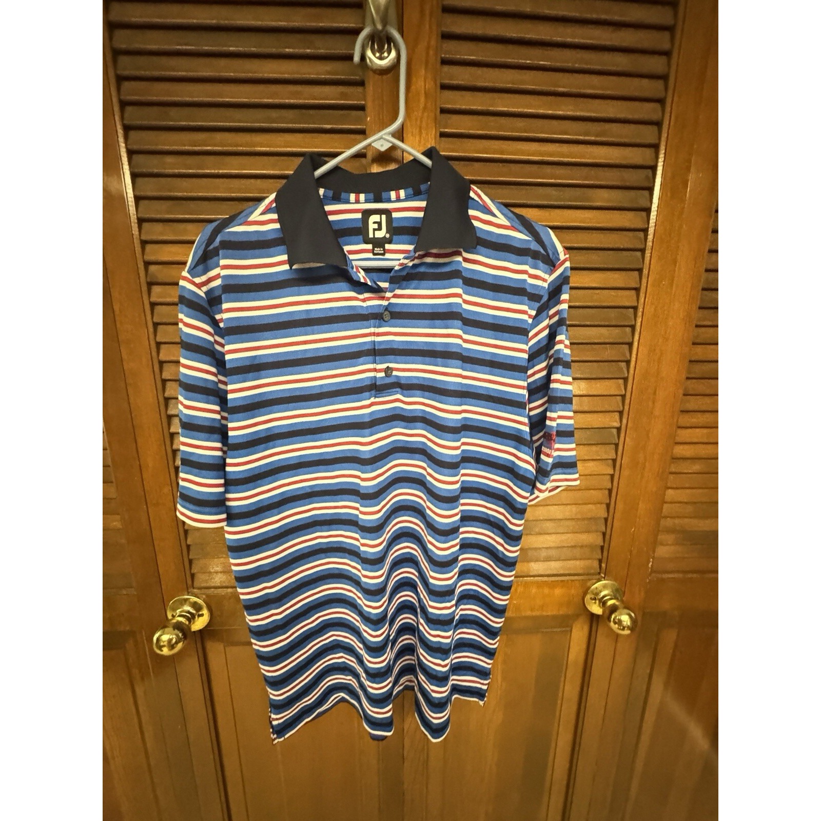 Footjoy Mens Golf Polo Shirt The Bridgewater Club Carmel In Striped Sportswear M